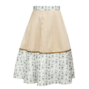 Hampstead 50s Style Skirt With Print Trim, 3 of 7