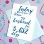 Personalised Days Husband Calligraphy Card, thumbnail 2 of 6