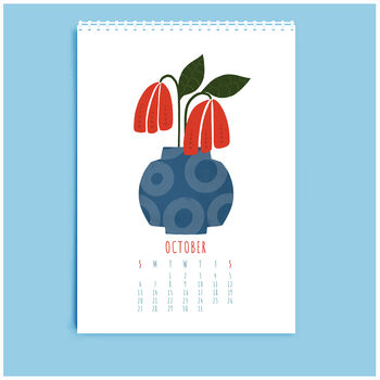 2024 Floral Illustrated Mini Wall Calendar, 4 of 5