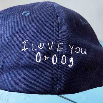 Personalised Hand Writing Cap Gift For Men Or Women, 2 of 12