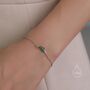 Emerald Green Or Clear Cz Crystal Leaf Bracelet, thumbnail 7 of 12