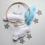 Cloud Star And Moon Baby Mobile White And Gold, thumbnail 6 of 8