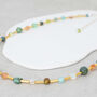 Ancient Forest Opal Sterling Silver Beaded Gemstone Necklace, thumbnail 2 of 4