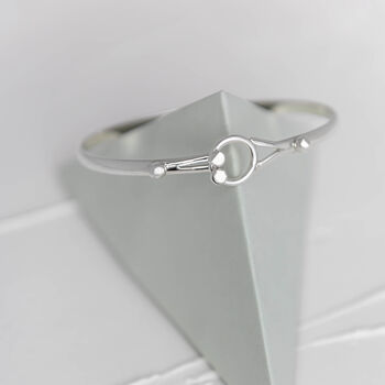 Personalised Sterling Silver Oval Bangle, 3 of 6