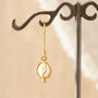 Pearl Gold Caged 18 K Gold And Silver Drop Earrings, thumbnail 4 of 9