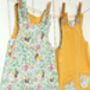 Reversible Pinafore Dress Yellow Summer Meadow, thumbnail 4 of 7