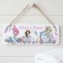 Personalised Mermaid Door Sign, Kids Bedroom Decor, thumbnail 1 of 5