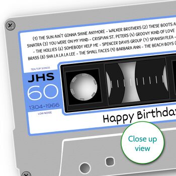 60th Birthday Print Songs On The Day You Were Born 1966, 3 of 12