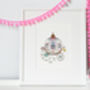 Personalised Girl's Royal Princess Carriage Picture, thumbnail 2 of 9