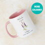 Birth Flower Personalised Water Colour Mug, thumbnail 1 of 12