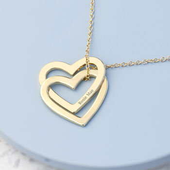 Personalised Entwined Hearts Necklace, 2 of 12