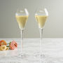 Mr And Mrs Tulip Champagne Flute Set, thumbnail 3 of 5