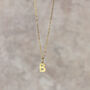 Art Deco Initial Necklace In Silver, Gold Or Rose Gold Colour, thumbnail 9 of 12