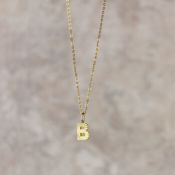 Art Deco Initial Necklace In Silver, Gold Or Rose Gold Colour, 9 of 12