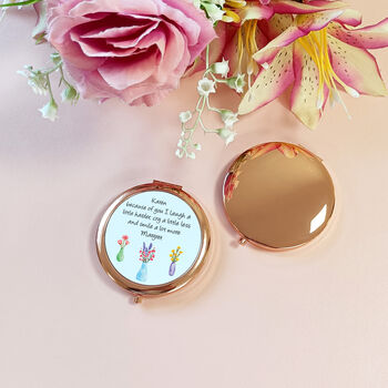 Because Of You Friendship Pocket Mirror, 4 of 6