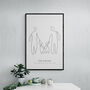 Personalised Family Holding Hands Print, thumbnail 3 of 6