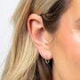 Recycled Sterling Silver Huggie Hoop Earrings – 11mm, thumbnail 2 of 7