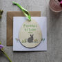 First Easter Rabbit Hanging Decoration And Card, thumbnail 7 of 7