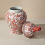 Chinoiserie Ginger Jar Pot And Vase Boxtel Red Porcelain, thumbnail 1 of 8