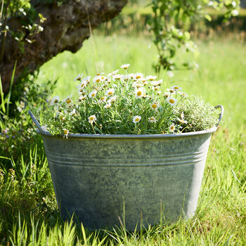 Metal Planter Tub With Handles, 2 of 5