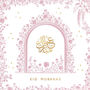 Pink Eid Mubarak Greeting Card With Gold Foil Calligraphy, thumbnail 2 of 2