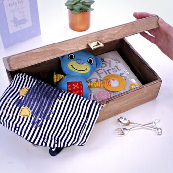 Personalised Wooden New Baby Keepsake Box, 4 of 4