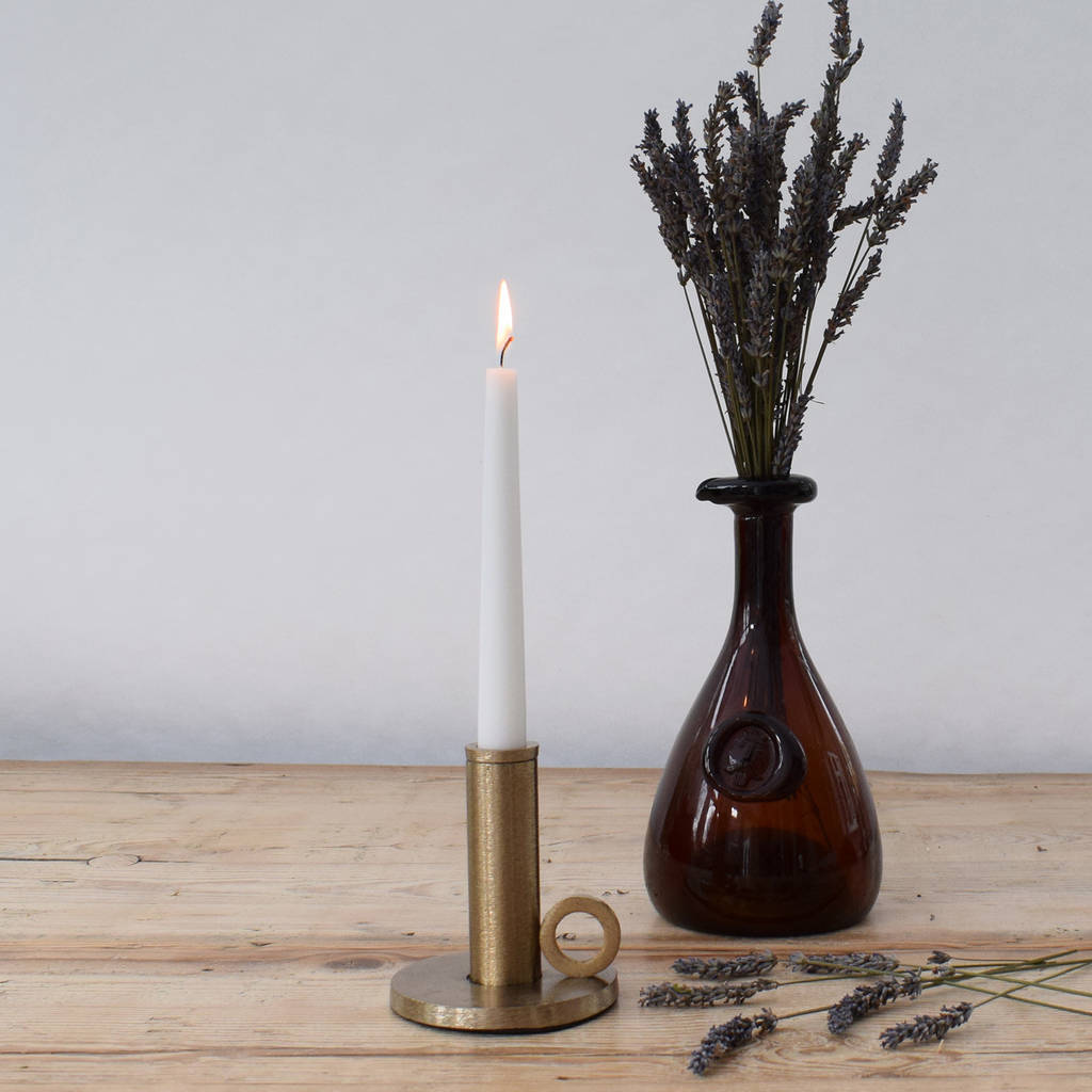 ring candle holder brass by housekeeping