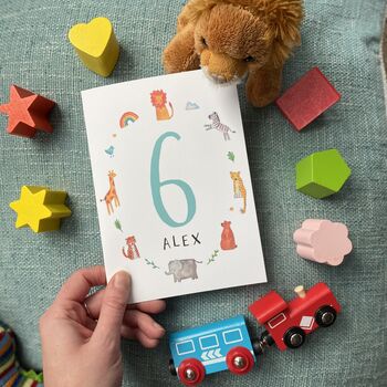 Personalised Age Number Birthday Card, 6 of 9