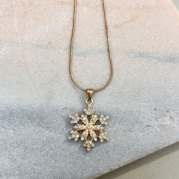 Snowflake Pendant Necklace, 2 of 2