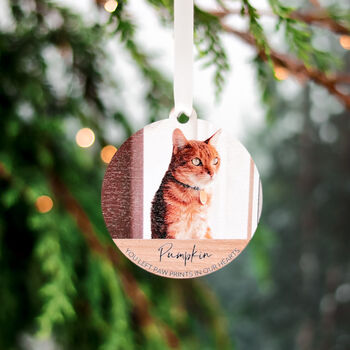 Wooden Personalised Pet Memorial Christmas Decoration, 7 of 8