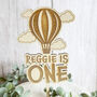 Personalised Wooden Hot Air Balloon Cake Topper, thumbnail 2 of 5