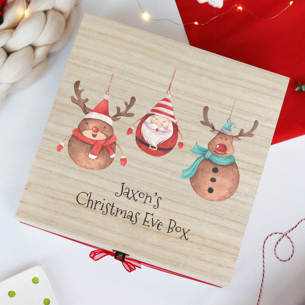 Personalised Wooden Christmas Eve Box, 1 of 6