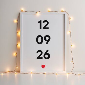 Personalised Special Date Framed Print, 2 of 9