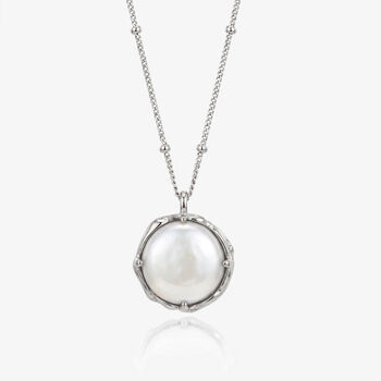 Reversible Baroque Pearl Necklace With Bobble Chain In 18k Gold Or Silver, 6 of 6