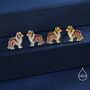 Sterling Silver Enamel Collie Dog Stud Earrings, thumbnail 5 of 12
