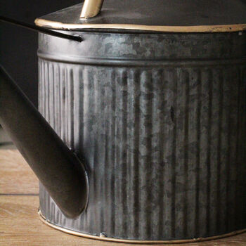 Metal Grey And Gold Watering Can, 3 of 5
