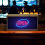 Wooden Light Box Open Neon Sign, thumbnail 1 of 4