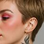 Split Bar Rose Gold Plated Silver Ear Cuff Earrings, thumbnail 4 of 6