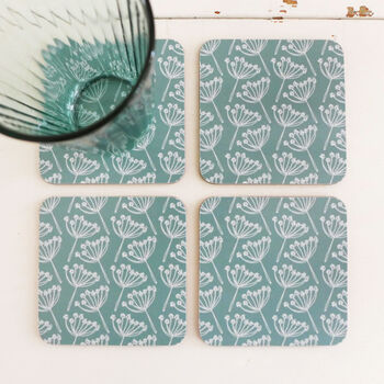 Set Of Four Cow Parsley Coasters, 2 of 3