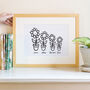 Personalised Family Flower Print, thumbnail 2 of 8