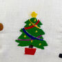 Christmas Themed Oblong Embroidered Cushion, thumbnail 4 of 5