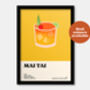 Mai Tai Cocktail Print, thumbnail 7 of 7