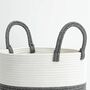 Tall Slim Cotton Rope Laundry Basket Nursery Storage, thumbnail 8 of 8
