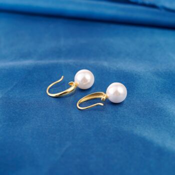 Womens Freshwater Pearl Drop Earrings, 5 of 9