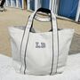 Embroidered Initials Beach Bag, thumbnail 2 of 6