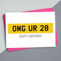 Personalised Car Number Plate Birthday Card, thumbnail 3 of 3