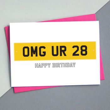 Personalised Car Number Plate Birthday Card, 3 of 3