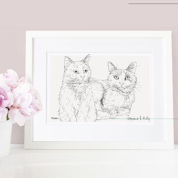 Personalised Cat Line Drawing, 2 of 11