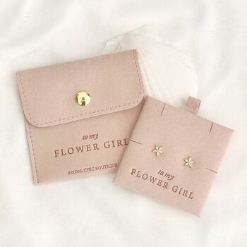 Flower Girl Earrings And Bracelet Bridal Proposal Gift, 3 of 3