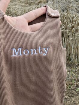 Personalised Baby Dungarees Romper | Embroidered, 8 of 12